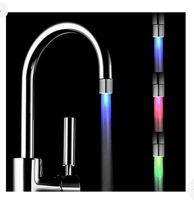 Grifo De Agua De 7 Colores Con Luz Led Para Cocina Baño